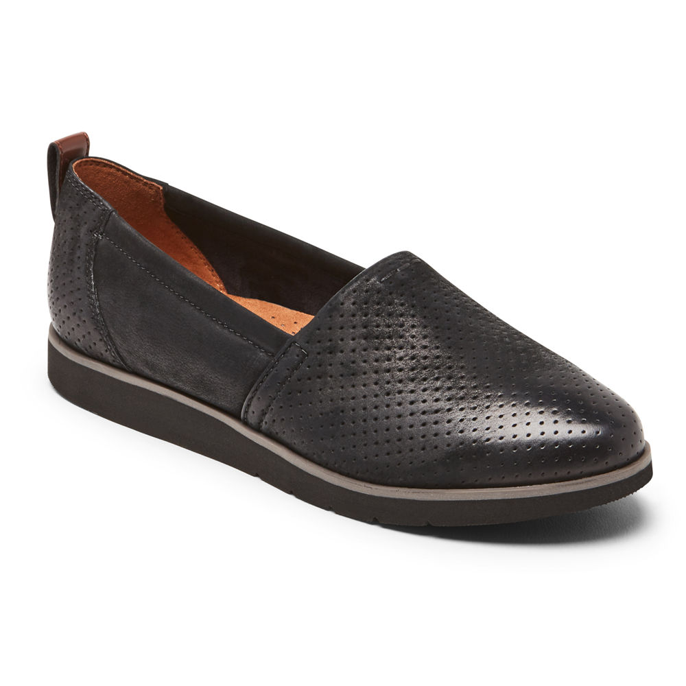 Rockport Singapore Womens Slip-On - Cobb Hill Laci Black - VY9438715